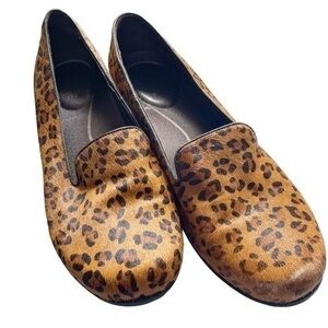 Dansko Olivia Calf Hair Leopard Print Shoes Size 39